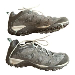 Merrell Women's Gray and White Hiking Shoes